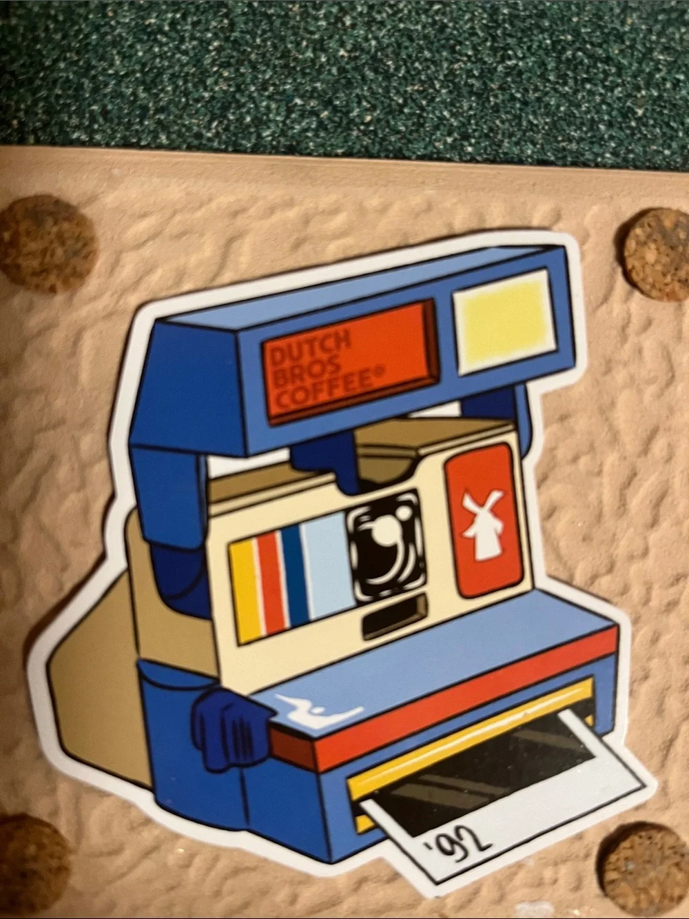 NEW AUGUST STICKER OF THE MONTH DUTCH BROS COFFEE CAMERA STICKER